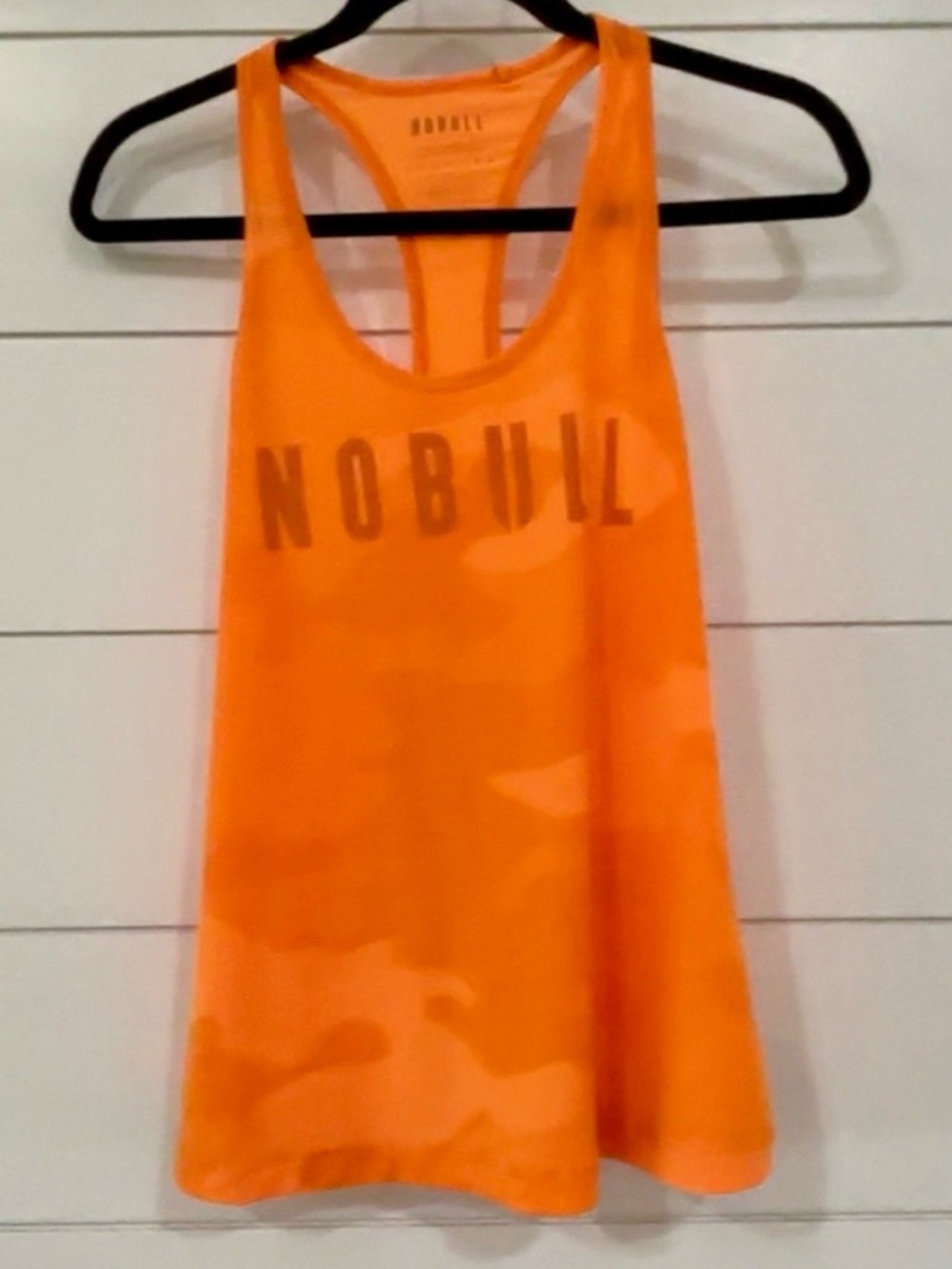 NOBULL Womens Orange Racerback Tank Top